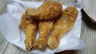 Lunch @Hudson Valley Food Hall #koreanfriedchicken  #yucafries #corndog #food #delicious  #maduros