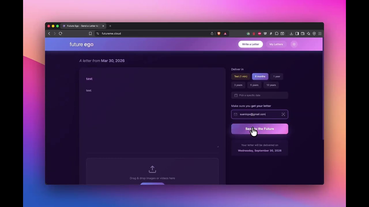Futureme.cloud — Demo