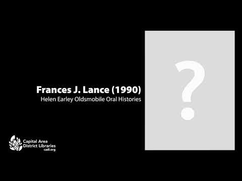 Frances J. Lance Oral History