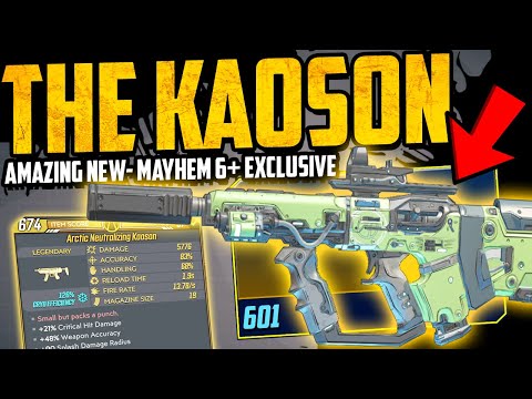 How To Get The KAOSON - AMAZING NEW SMG - Mayhem 6+ Exclusive Legebdary - Borderlands 3 Weapon Guide