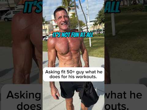 Asking ripped 50+ year old how he got shredded. #workout #miami #fitness #bodybuilding #fit