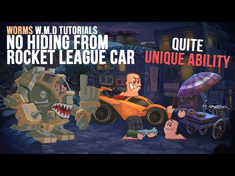 It's Hard to Hide from Rocket League Car🏎️| Tips, Tricks & Tactics🧭| Worms WMD Tutorials🎥