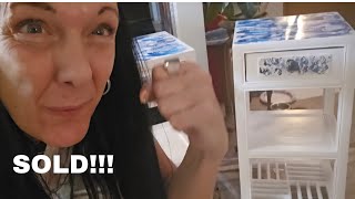 DIY Side Table Makeover That SOLD! Trash to Treasure 🎨