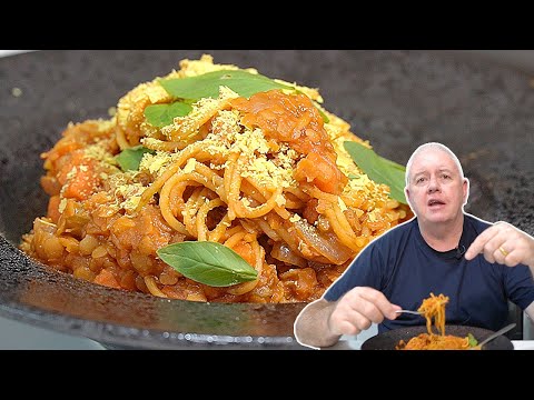ONE PAN Lentil Bolognese Hearty, Nutritious, and delicious