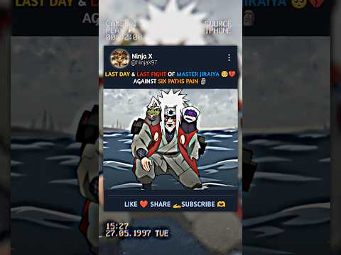 LAST DAY & LAST FIGHT 🥺 OF MASTER JIRAIYA 💔 AGAINST SIX PATHS PAIN 🗿