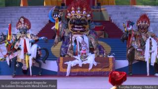 Goshir Gyaltsab Rinpoche performing a sacred ritual dance