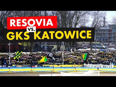 WIDEO: Kibice GKS-u Katowice na wyjazdowym meczu z Resovią [DOPING, OPRAWA]