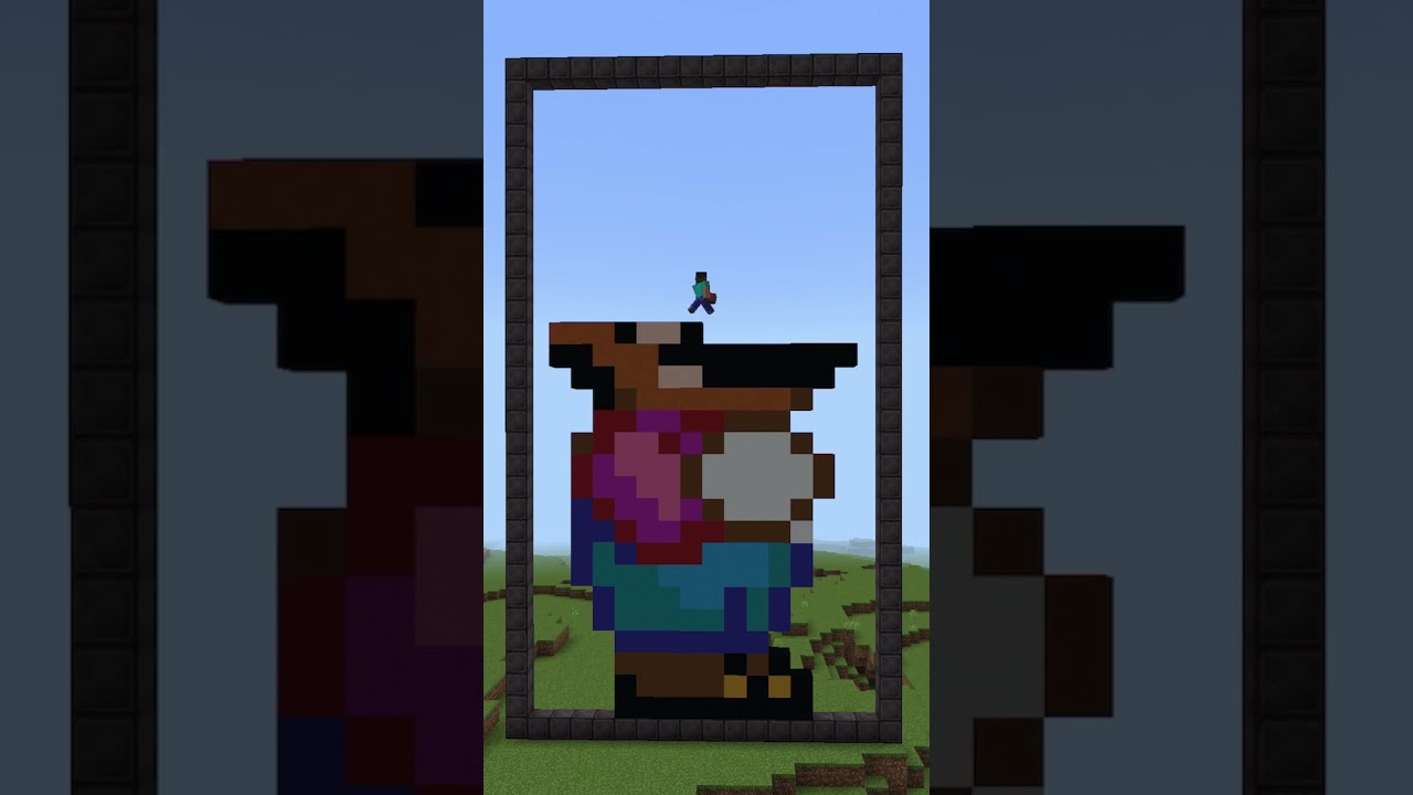 Super Mario Pixel Art #minecraft #timelapse