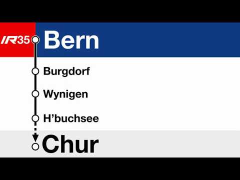 SOB Ansagen » IR35 "Aare Linth"  Bern – Chur (2022) | SLBahnen