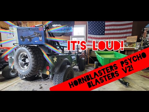 Mini Jeep with air horn! Psychoblasters V2 (Hornblasters)