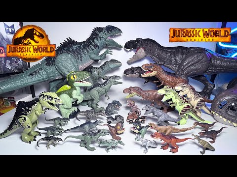 GIGA VS T-REX! Jurassic World Dominion Tyrannosaurus Rex vs Giganotosaurus Dinosaur Toys Collections