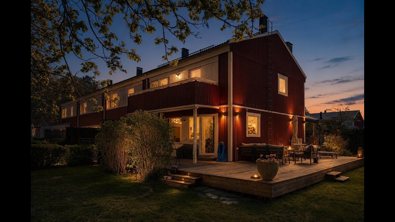 4 rum Radhus på Lingonrisgränd 138 Hässelby Norra Villastad Stockholms kommun - video