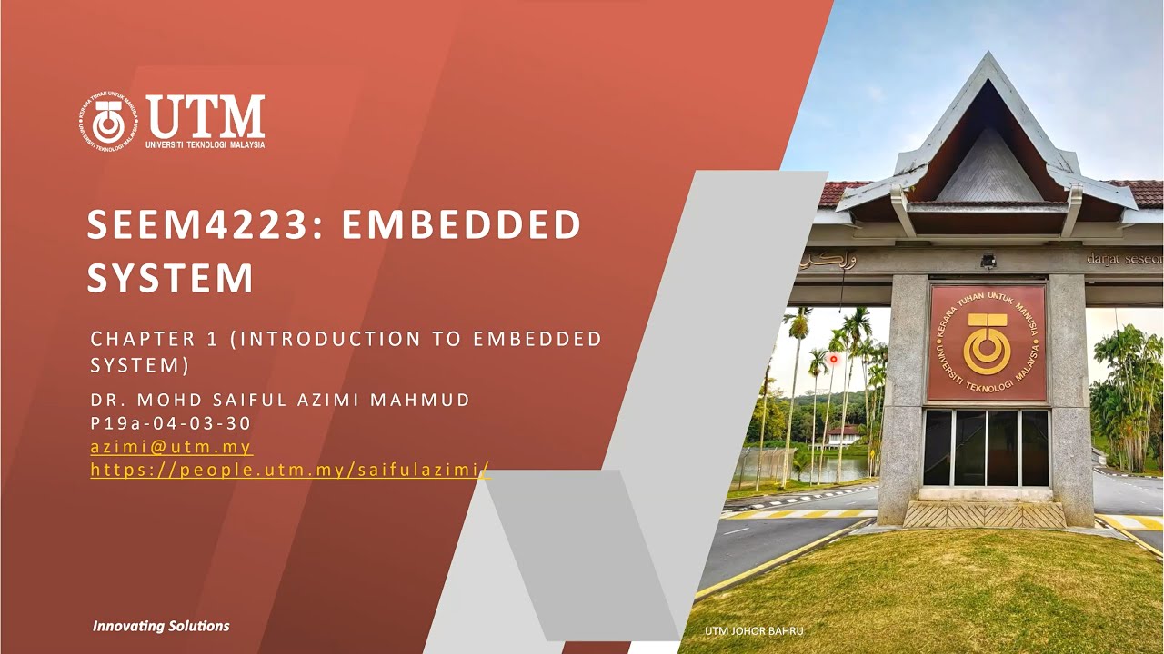 Embedded System (Chapter 1 - Introduction to Embedded System)