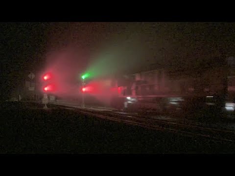 SCT PM9 Freight Train In Late Night Fog - PoathTV Australian Railways