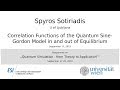 Spyros Sotiriadis - Correlation Functions of the Quantum Sine-Gordon Model in and out of Equilibrium