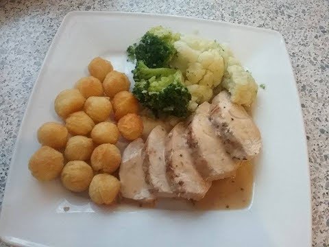 Putenbrust in pikanter Soße sehr saftig