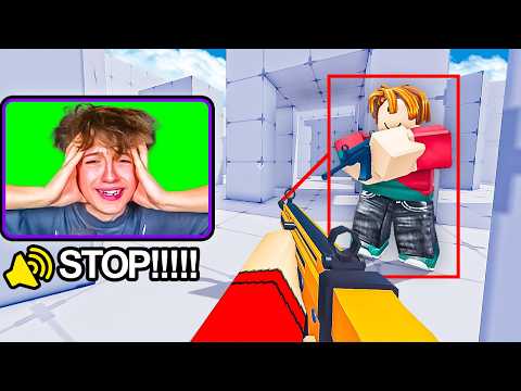 Using AIMBOT to DESTROY TOXIC STREAMER in Roblox Rivals...