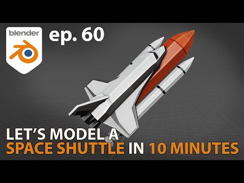 Let's  model a SPACE SHUTTLE in 10 MINUTES - ep. 60 - Blender 2.91