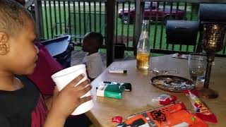 My boys Breylan and Jace Wilson on the porch