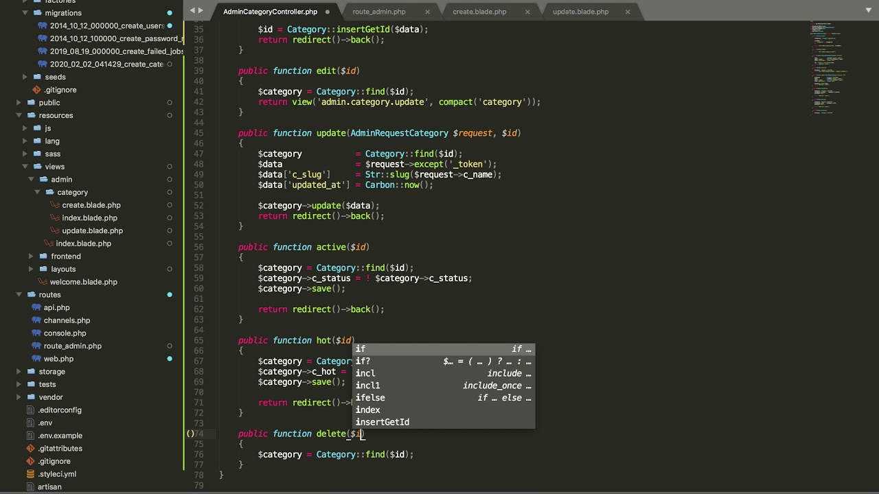 [Seri] - Website đồng hồ - Cập nhật, Xoá danh mục sản phẩm