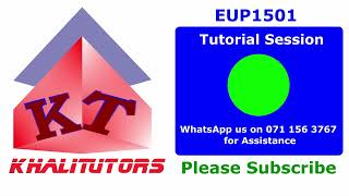 2025| S2| EUP1501| ASSIGNMENT 3| PART 1