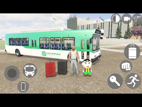 🔥 Visit Shinchan Uncle's Village By Bus 💥😱 Indian Bike Driving 3d Game 🎮 Video