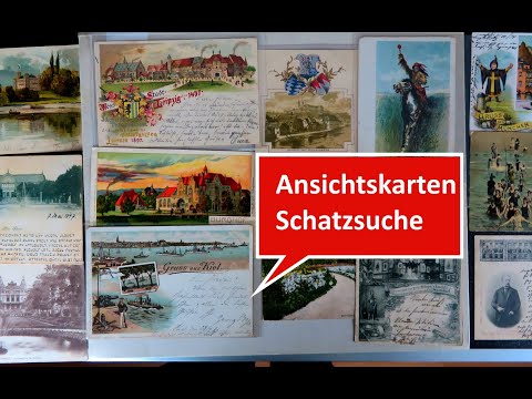 Valuable? Postcards and stamps: Treasure hunt in one lot of old postcards.