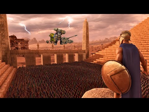 TROLL KING IS ATTAC THE PYRAMIDS WITH THOUSANDS OF TROLLS AND TANKS - Epic Battle Simulator 2 - UEBS