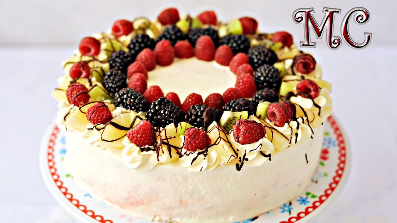 Tort „Owocowy Raj” lekki, śmietanowy z dużą ilością owoców – Mała Cukierenka