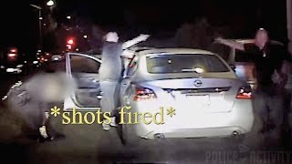 Dashcam & Bodycam Footage of Police Shootout With Gang Member