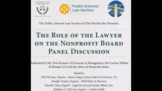 The Role of the Lawyer on the Nonprofit Board 12/03/21