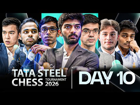 Tata Steel Chess Masters 2026 | Day 10 | Gukesh vs Yagiz, Arjun vs Vincent, Pragg vs Hans