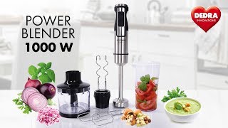  POWER BLENDER 4v1, ultra-silný, tyčový mixér 1000W 