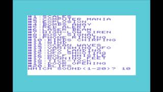 VIC Sound Library (demo) for the Commodore VIC-20 / Commodore VC-20