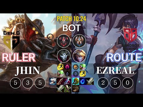 GEN Ruler Jhin vs SB Route Ezreal Bot - KR Patch 10.24