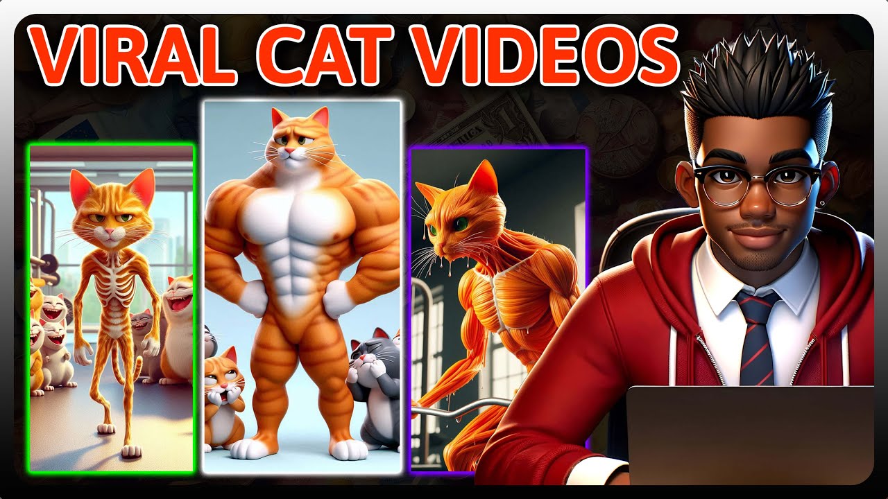 How to Make Viral MONETIZABLE AI Cat Videos - 💯% Free Tools