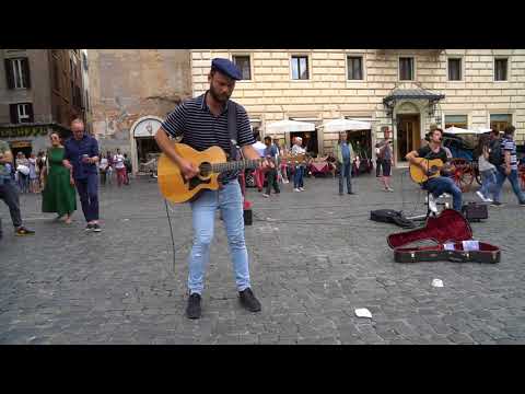 Kings of Leon - Use Somebody - The Pantheon Rome - INCREDIBLE Street Performers -