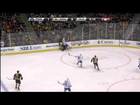 Korbinian Holzer's BIG Hit on David Krejci - Leafs vs Bruins - Mar 7th 2013 (HD)