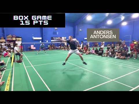 Anders Antonsen VS High School Badminton Player [Box game 15pts]