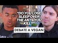 Meat eater calls out hypocrite vegan! Harvard debate.