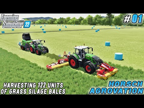 Wheat Sowing: 650K Liters of Grass Silage Packed in Bales | HORSCH AgroVation Farm | FS 22 | ep #01