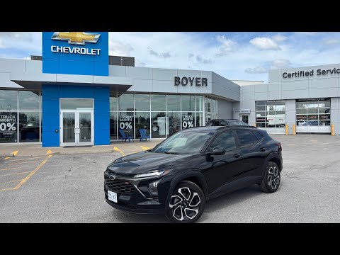 2025 Chevrolet Trax FWD 4dr 2RS in Black for sale at Boyer Chevrolet Lindsay Ltd. in Lindsay, ON