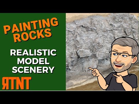 Model Scenery - Painting Rocks