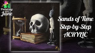 Sands of Time Step by Step Acrylic Painting on Canvas for Beginners