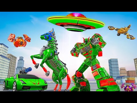 Horse Robot Car Game  Car Robot Gameplay  plane robot transformation android game video