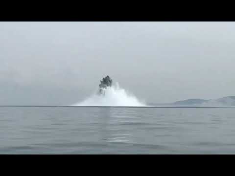 Destroying a 2,000lb German Sea Mine Dredged up by Fishing Vessel