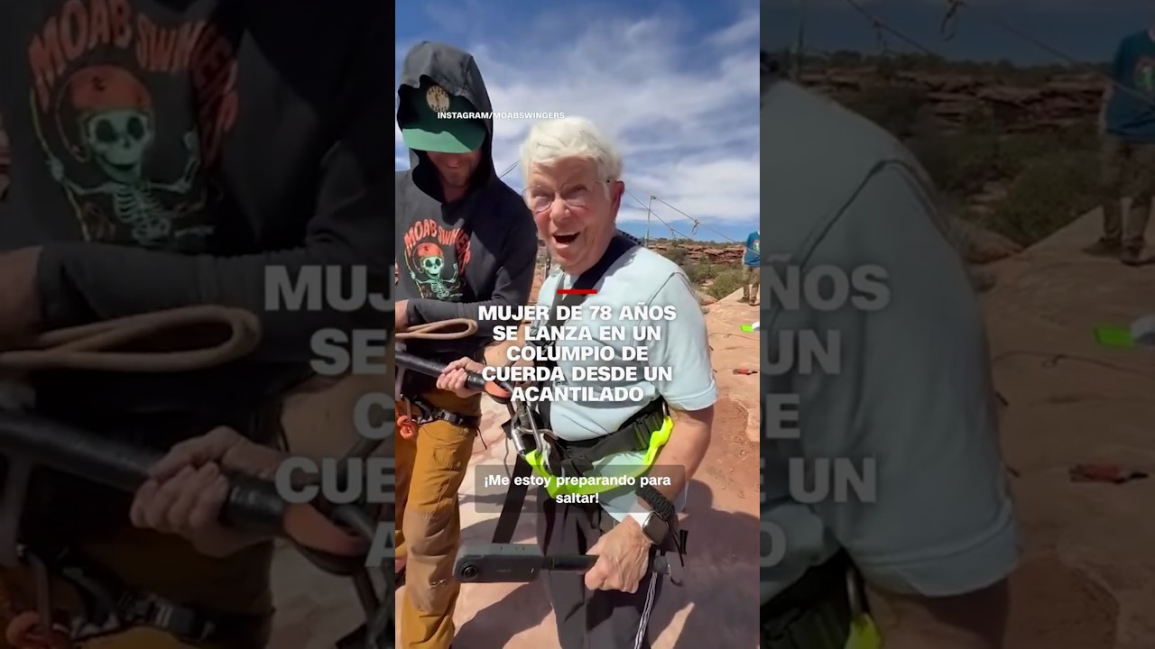 Una mujer de 78 años se lanza en el columpio de cuerda más largo de Estados Unidos