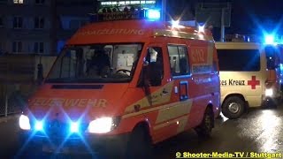 preview picture of video '[E] - [2. Alarm] + WOHNUNGSVOLLBRAND + Stuttgart + FEUERWEHR + Evakuierung + DRK + Rauch'