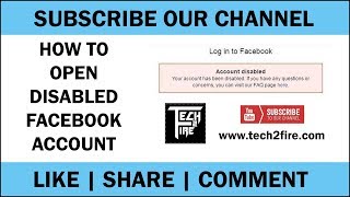 How To Unlock Disabled Facebook Account | Open Disabled Facebook Account Appeal | Tech2Fire