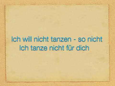 Ich Will Nicht Tanzen - Kerstin Ott